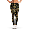 Black And Gold Warli Tribal Print Women's Leggings