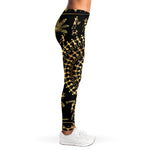 Black And Gold Warli Tribal Print Women's Leggings