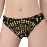 Black And Gold Warli Tribal Print Women's Panties