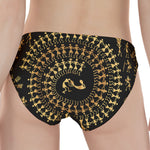 Black And Gold Warli Tribal Print Women's Panties