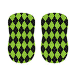 Black And Green Argyle Pattern Print Bar Stool Covers