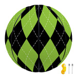 Black And Green Argyle Pattern Print Basketball