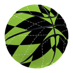 Black And Green Argyle Pattern Print Basketball