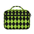 Black And Green Argyle Pattern Print Briefcase Bible Bag