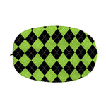 Black And Green Argyle Pattern Print Car Side Mirror Covers