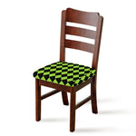 Black And Green Argyle Pattern Print Chair Cushion Cover