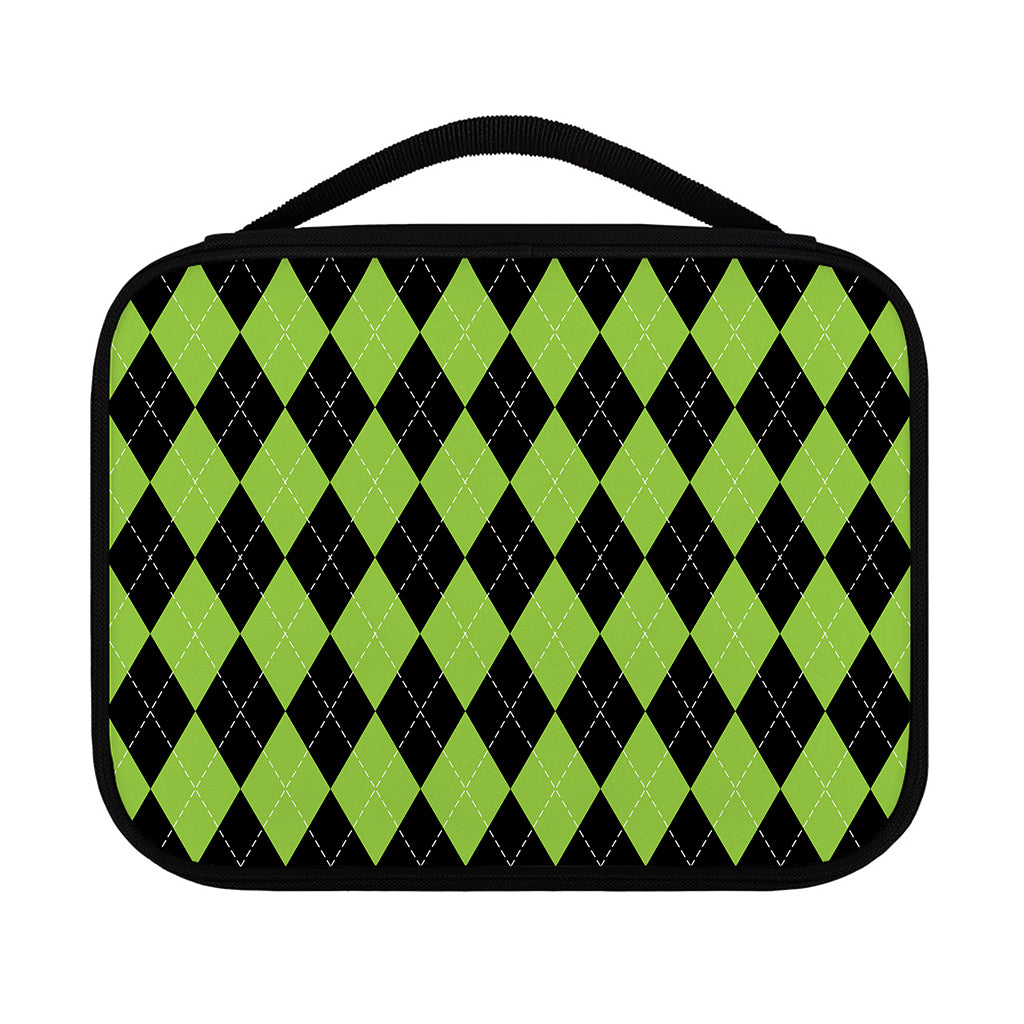 Black And Green Argyle Pattern Print Classic Bible Case