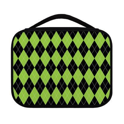 Black And Green Argyle Pattern Print Classic Bible Case