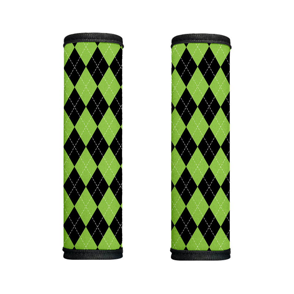 Black And Green Argyle Pattern Print Handle Covers