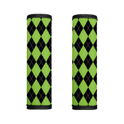 Black And Green Argyle Pattern Print Handle Covers