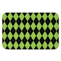 Black And Green Argyle Pattern Print Indoor Door Mat