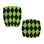 Black And Green Argyle Pattern Print Office Chair Cover