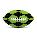 Black And Green Argyle Pattern Print Rugby Ball