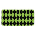 Black And Green Argyle Pattern Print Towel