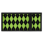 Black And Green Argyle Pattern Print Trifold Wallet