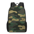 Black And Green Camouflage Print 17 Inch Backpack