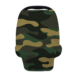 Black And Green Camouflage Print Baby Seat Cover