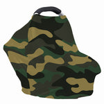 Black And Green Camouflage Print Baby Seat Cover