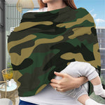 Black And Green Camouflage Print Baby Seat Cover