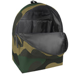 Black And Green Camouflage Print Backpack