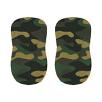 Black And Green Camouflage Print Bar Stool Covers