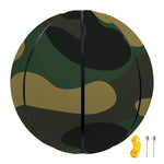 Black And Green Camouflage Print Basketball