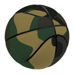 Black And Green Camouflage Print Basketball