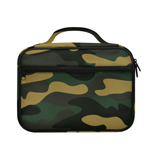 Black And Green Camouflage Print Briefcase Bible Bag