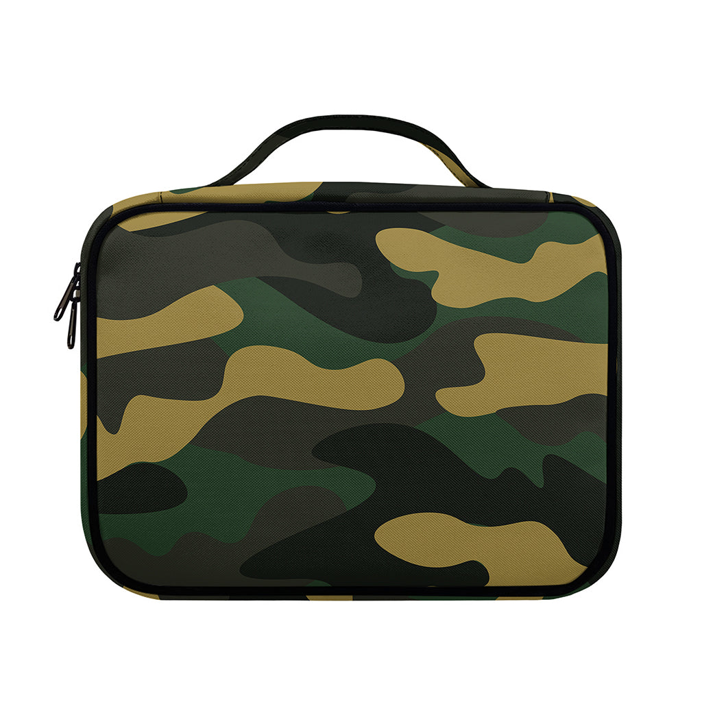 Black And Green Camouflage Print Briefcase Bible Bag