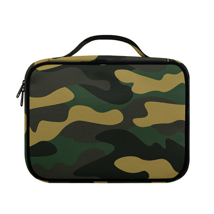Black And Green Camouflage Print Briefcase Bible Bag