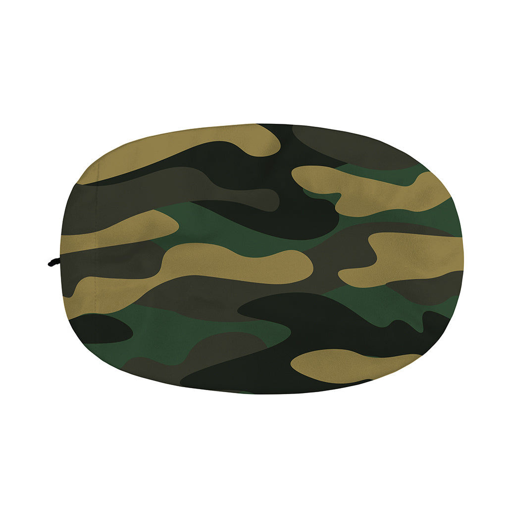 Black And Green Camouflage Print Car Side Mirror Covers