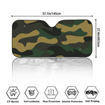 Black And Green Camouflage Print Car Windshield Sun Shade