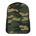 Black And Green Camouflage Print Casual Backpack