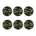 Black And Green Camouflage Print Coaster Set