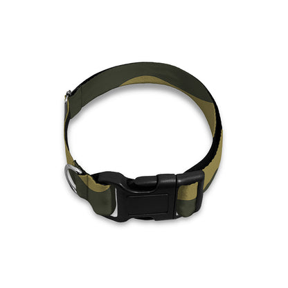Black And Green Camouflage Print Dog Collar