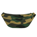 Black And Green Camouflage Print Fanny Pack