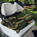 Black And Green Camouflage Print Golf Cart Seat Cover