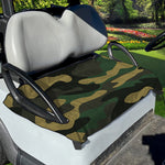 Black And Green Camouflage Print Golf Cart Seat Cover