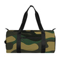 Black And Green Camouflage Print Gym Bag