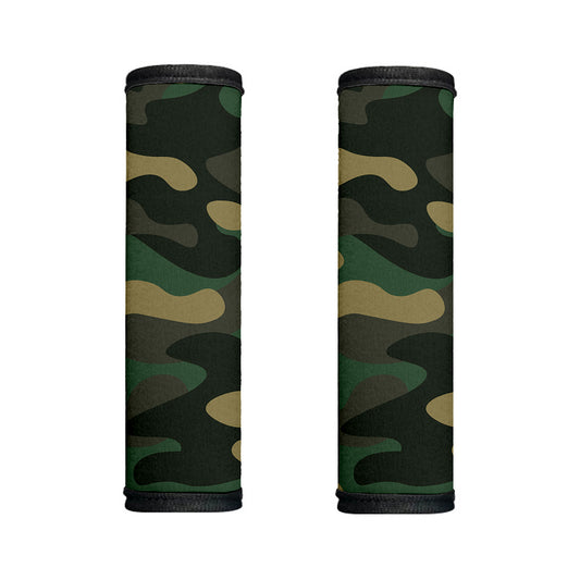 Black And Green Camouflage Print Handle Covers