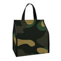 Black And Green Camouflage Print Insulated Lunch Tote