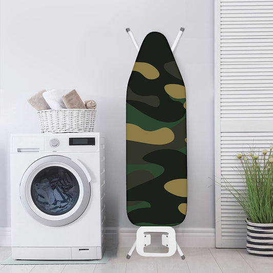 Black And Green Camouflage Print Ironing Board Cover