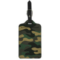 Black And Green Camouflage Print Luggage Tag