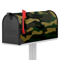 Black And Green Camouflage Print Mailbox Cover