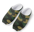 Black And Green Camouflage Print Mesh Casual Shoes
