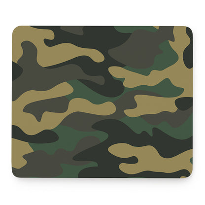Black And Green Camouflage Print Mouse Pad