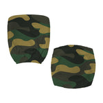 Black And Green Camouflage Print Office Chair Cover