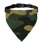 Black And Green Camouflage Print Over The Collar Dog Bandana