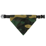 Black And Green Camouflage Print Over The Collar Dog Bandana