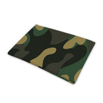 Black And Green Camouflage Print Pet Cooling Mat Cover